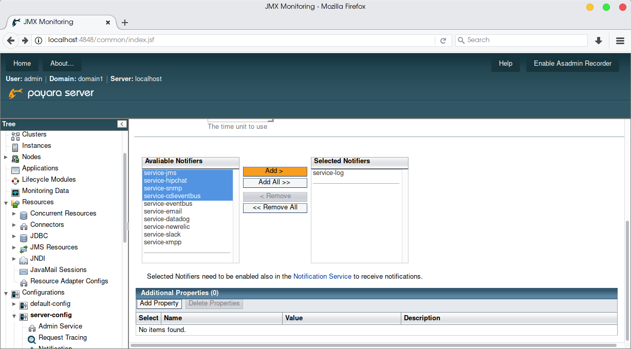 Add JMX Notifiers