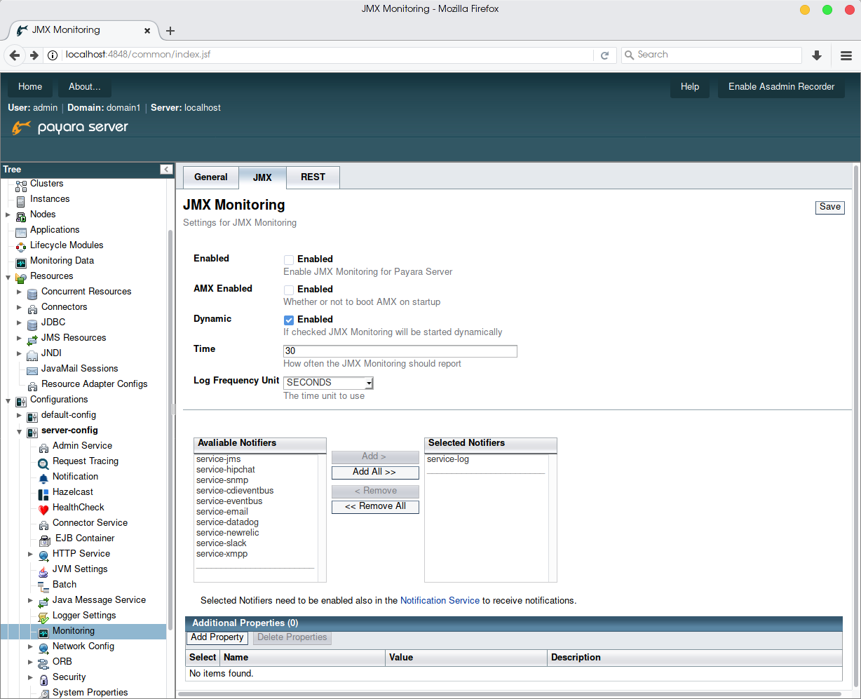 Full JMX Monitoring Page
