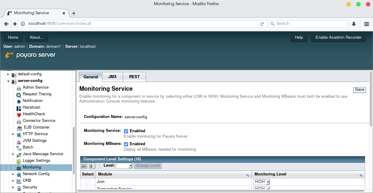 Monitoring Page