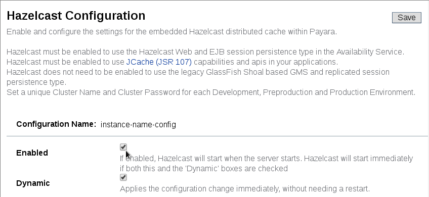 Payara Server 4.1.2.172 Enabling Hazelcast